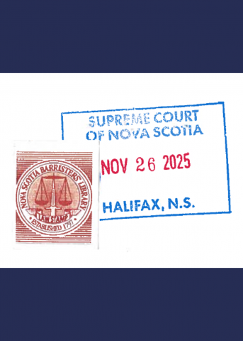 A photo of a law stamp