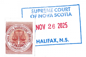 A photo of a law stamp