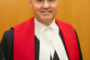 A portrait of the Honourable Pierre Muise, Justice of the Supreme Court of Nova Scotia